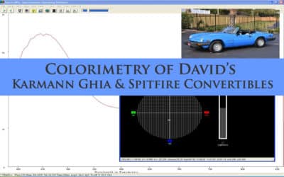 Colorimetry of David’s Karmann Ghia and  Spitfire Convertibles