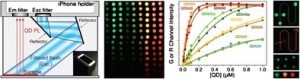 light from the smartphone flash module was measured using a Green-Wave portable USB fiber-optic spectrometer