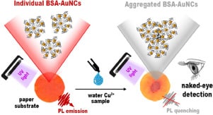 Novel paper-based sensing platform using photoluminescent gold nanoclusters for easy, sensitive and selective naked-eye detection of Cu2+